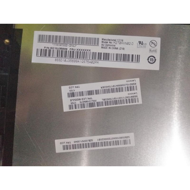 New LCD Module FHD Panel TS_RGBIR 01MN075 36m.058LD.0010 Lenovo AIO 910 27ISH All in One (ideacentre) Type F0C2 All In One PC included touch and frame 27.0" FHD colore:black original