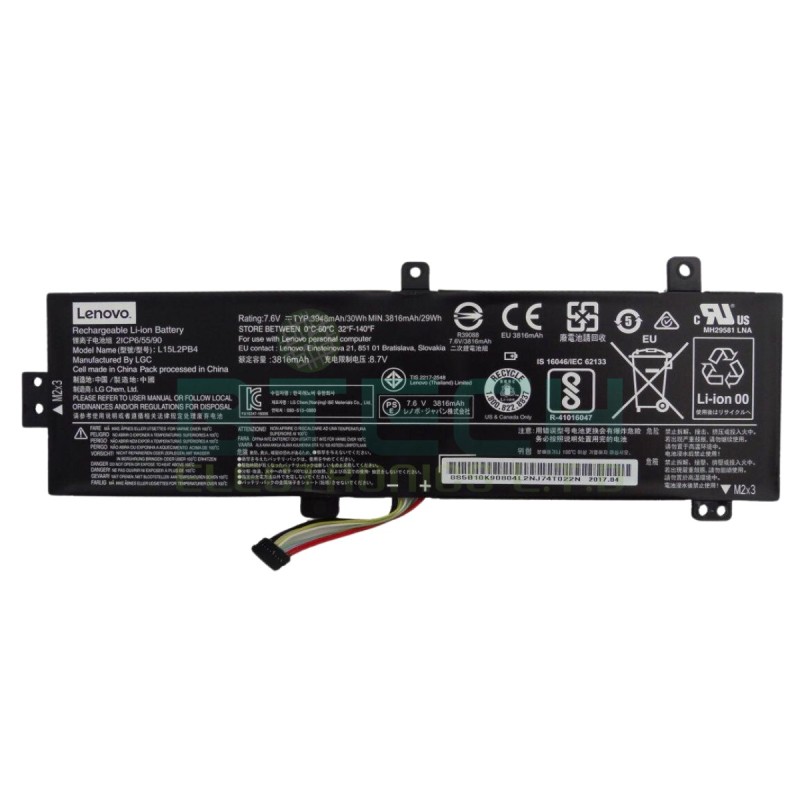 סוללה למחשב נייד Lenovo ideapad 310 39Wh L15M2PB5 Lenovo צבע:שחור העתק של מקור