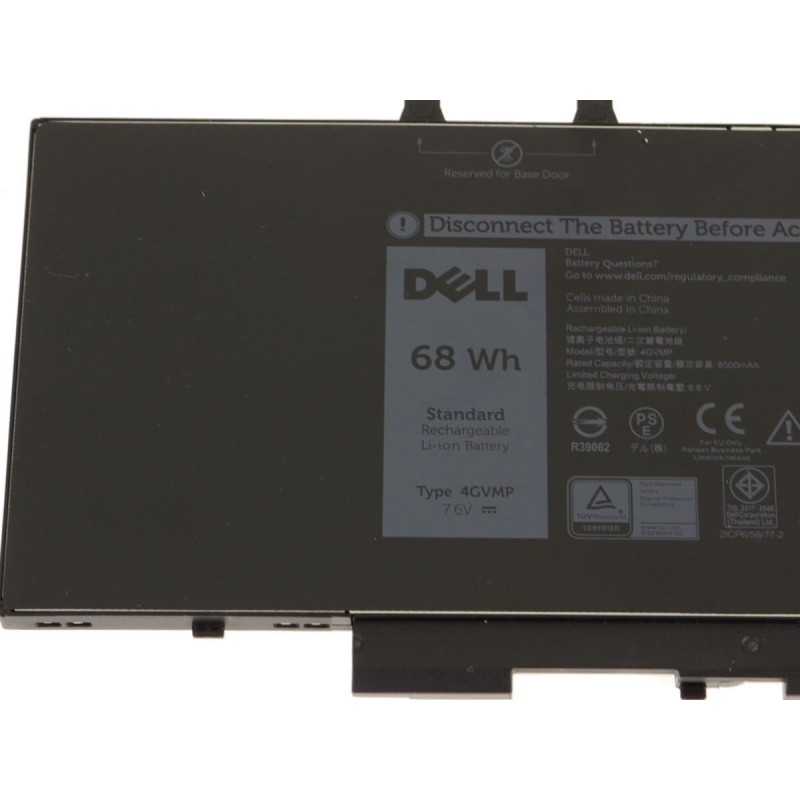 Dell Latitude 5400 68WH 4GVMP Dell Laptop Battery 68Wh colore:black A copy of an original