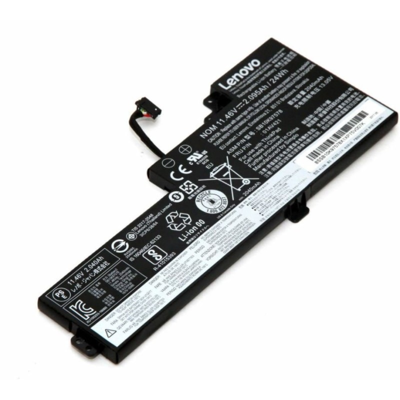סוללה למחשב נייד Lenovo ThinkPad T470/T480 11.55V 01AV421 Lenovo צבע:שחור העתק של מקור