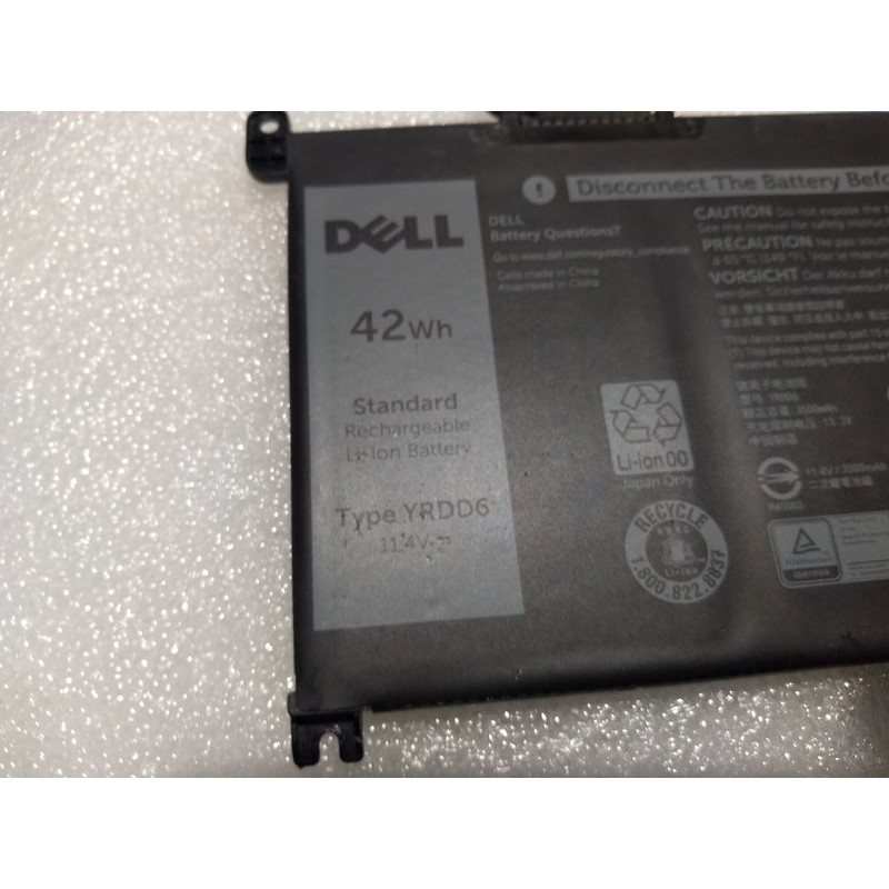 Used WJPC4 Dell Inspiron 3593 Laptop Battery 11.4V original
