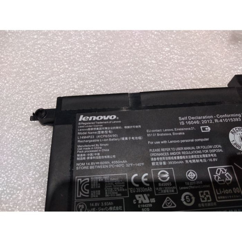 Used L14M4P23 5B10H22084 Lenovo Y700 15ISK Laptop (ideapad) Type 80NV Laptop Battery 14.8V original
