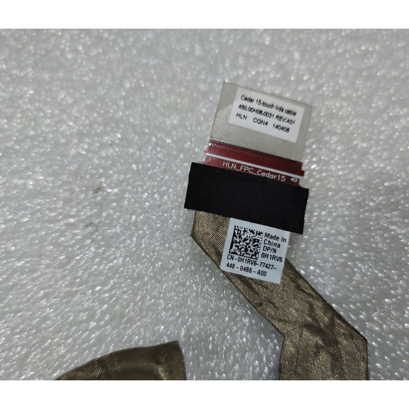 Used CEDAR 15 TOUCH LVDS CABLE 450.00H06.0031 REV:A01 0H1RV6 Dell LCD Screen Cable original