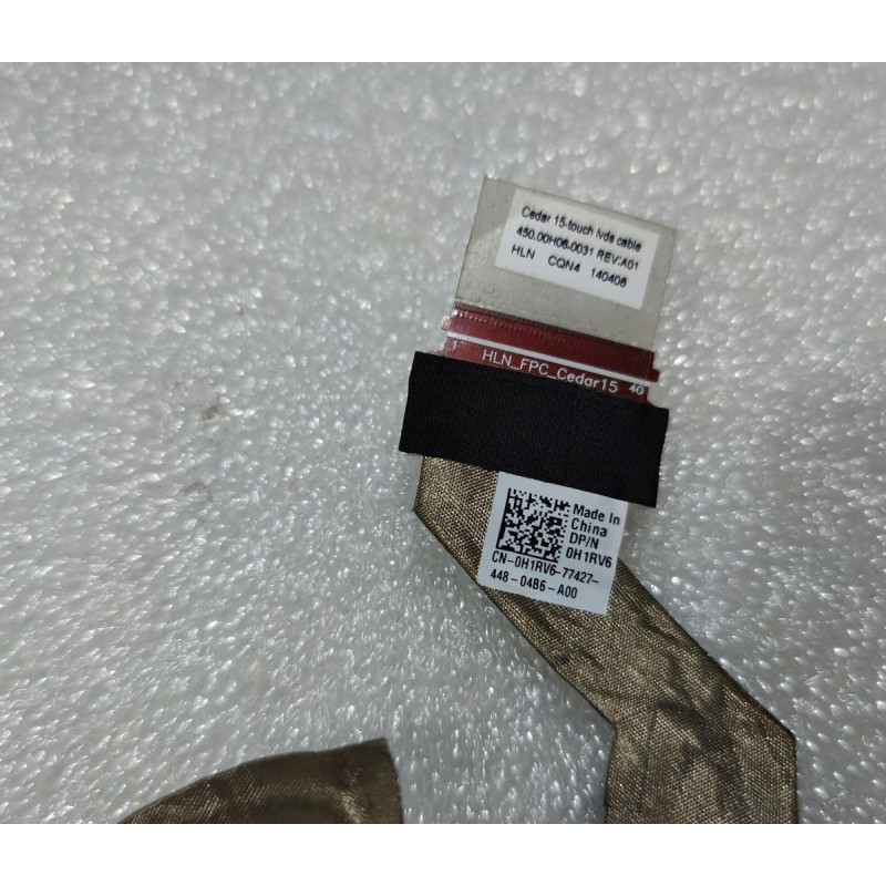 Used CEDAR 15 TOUCH LVDS CABLE 450.00H06.0031 REV:A01 0H1RV6 Dell LCD Screen Cable original