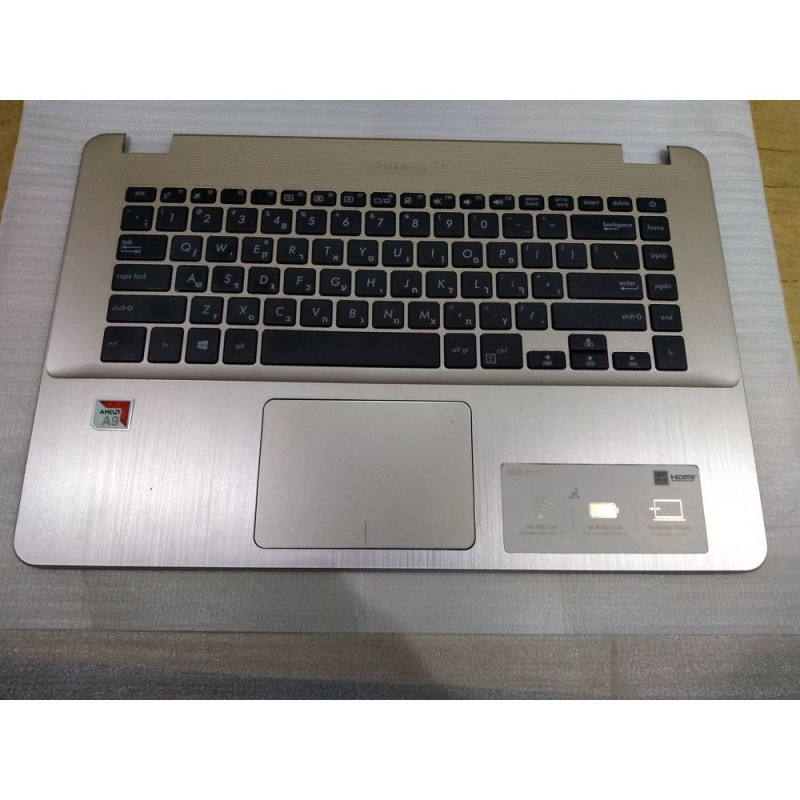 Топкейс для Ноутбука с клавиатурой и тачпадом dzc ebxke002010 DCZ 13NB0F44P03011 ASUS VivoBook 15 X505BA , Иврит, Английский цвет:золотой, б/у