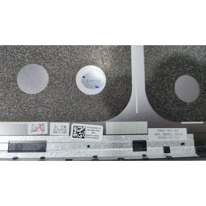 מכסה מסך אחורי למחשב נייד 02h8gp 460.0kn01.0013 Dell Vostro 5402 צבע:אפור מקורי - חדש