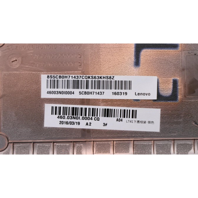 New Lower Case W S41 70 Silver 5CB0H71437 Lenovo Laptop Bottom Cover colore:silver original