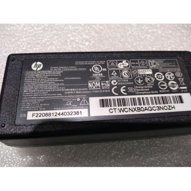 New 677774 002 HP Pavilion Sleekbook 15 b000ej Laptop Charger 19.5V 65W 4.75x1.7mm A copy of an original