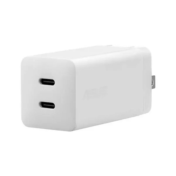 מטען למחשב נייד AC65-05 65W Dual USB-C GaN Charger לבן AC65-05 2C GAN CHARGER/WH/EU Asus 65W Type-C מקורי - חדש