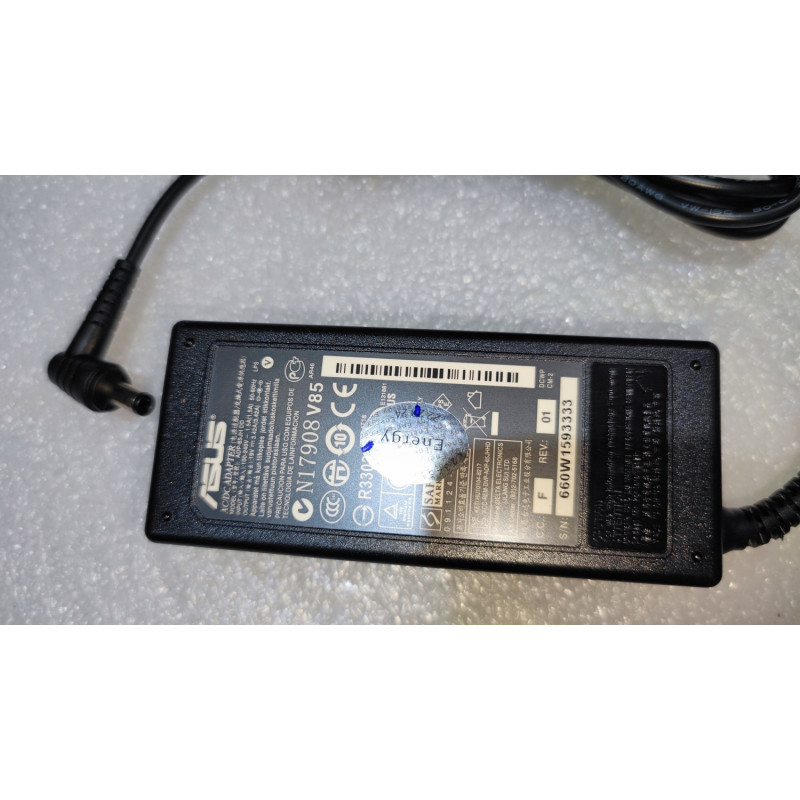 מטען למחשב נייד ADP-65JH DD DD 19V 65W 5.5x2.5mm צבע:שחור העתק של מקור - חדש