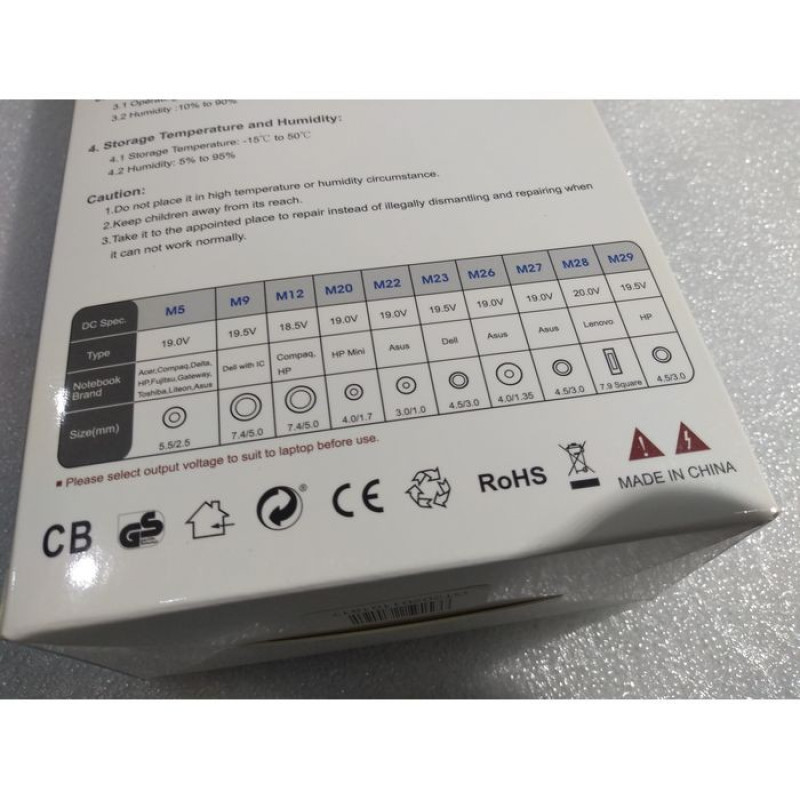 Outlets AD 800 EZcool Laptop Universal Charger 90W