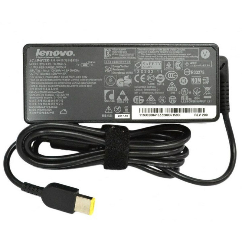 מטען למחשב נייד AD-L1106 Lenovo 20V 90W צבע:שחור מקורי - חדש