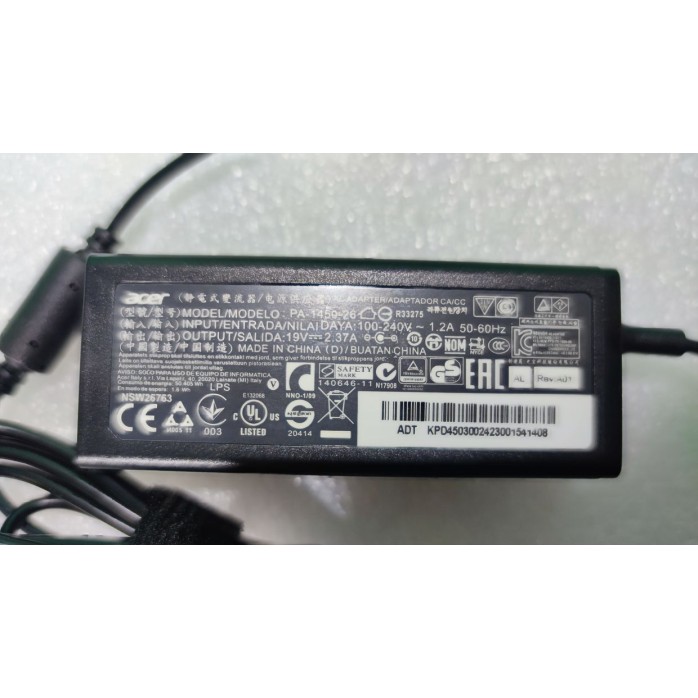 Зарядное Устройство для Ноутбука PA-1450-26 Acer Aspire R 14 19V 45W 3.0x1.1mm  - Копия оригинала