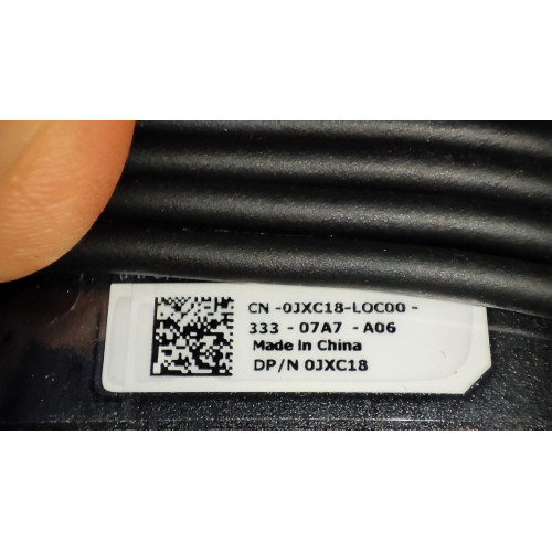 New 0JXC18 Dell Vostro 3501 Laptop Charger 19.5V 45W 4.5x3.0mm PIN colore:black official official original