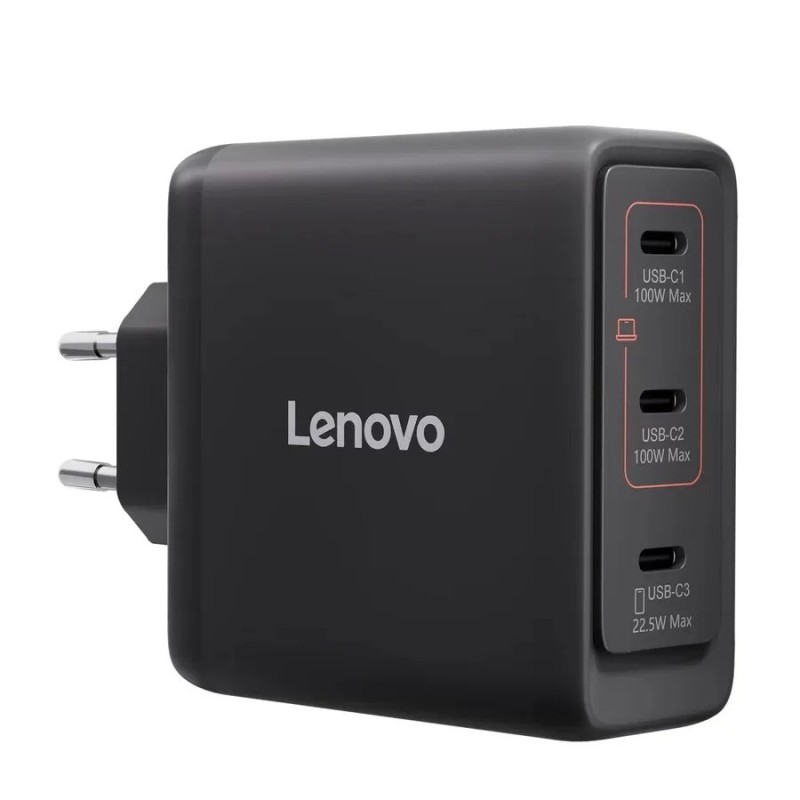 מטען למחשב נייד Multi-port USB-C 100W GaN Charger 40AW100BEU Lenovo 100W Type-C מקורי - חדש