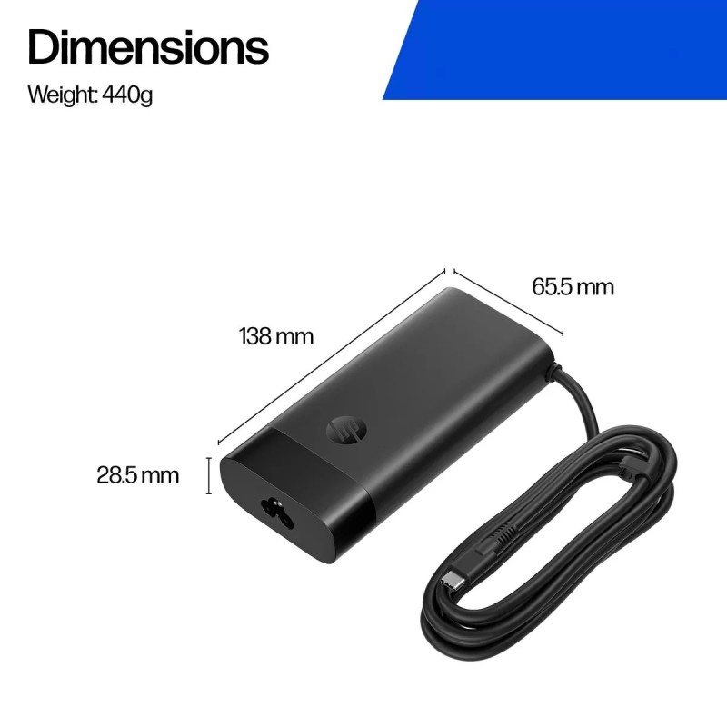 מטען למחשב נייד USB-C 140W Laptop Charger B7NM4AA HP 140W Type-C מקורי - חדש