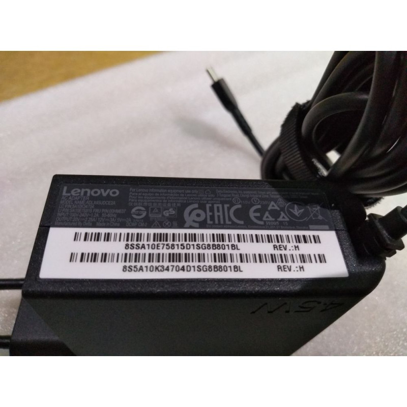 מטען קיר למחשב נייד ADLX45UDCE2A Lenovo Yoga 910-13IKB 45W Type-C מקורי - חדש