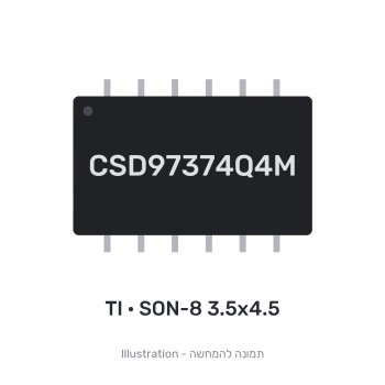רכיב אלקטרוני ללוח אם CSD97374Q4M (97374M) TI SON-8 3.5x4.5 מקורי - חדש