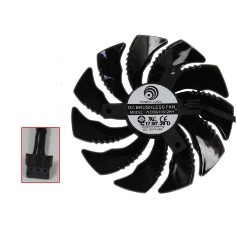 מאוורר למחשב נייד PLD09210S12HH GeForce RTX 2060 OC 6G (rev. 1.0) GV-N2060OC-6GD 12V מקורי - חדש