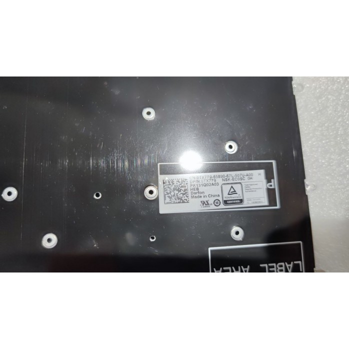 Клавиатура для Ноутбука 0TX7F9 Dell Inspiron 15 5567 , Иврит, Английский - Копия оригинала