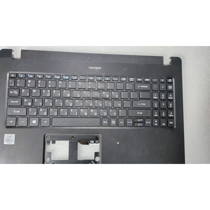 מקלדת למחשב נייד Acer TravelMate P2 TMP215-52-50PR , עברית, אנגלית צבע:שחור מקורי - משומש, מקלדת תקינה, פאלמרסט שבור