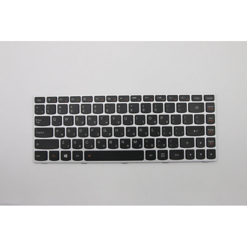 Клавиатура для Ноутбука HEB-T5G1B-CCY-BlackKey-BLKBD 5N20H03049 Lenovo 500-14ACZ Laptop (ideapad) - Type 80K3 US , Иврит, Английский цвет:чёрный, серебристый - оригинал