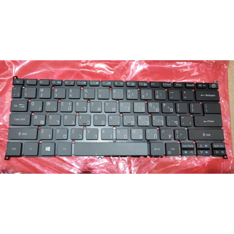 Клавиатура для Ноутбука PK131JL1A06 0KN1-202HE11 Acer Swift 3 SF314-58 , Иврит, Английский цвет:черный - Копия оригинала