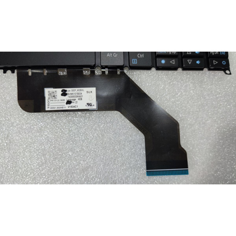 New 74300030la01 0kn1 202he11Acer Laptop Keyboard Hebrew English colore:black A copy of an original