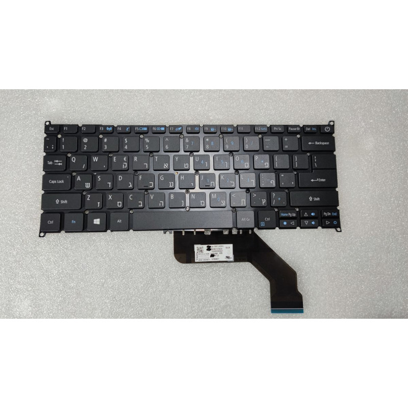 New 74300030la01 0kn1 202he11Acer Laptop Keyboard Hebrew English colore:black A copy of an original