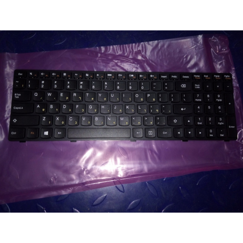 New DFT4G9HEB102KeyBlackKeyBlackFrameKBD 25210970 G510s Touch Laptop (Lenovo) Laptop Keyboard US Hebrew English colore:black original
