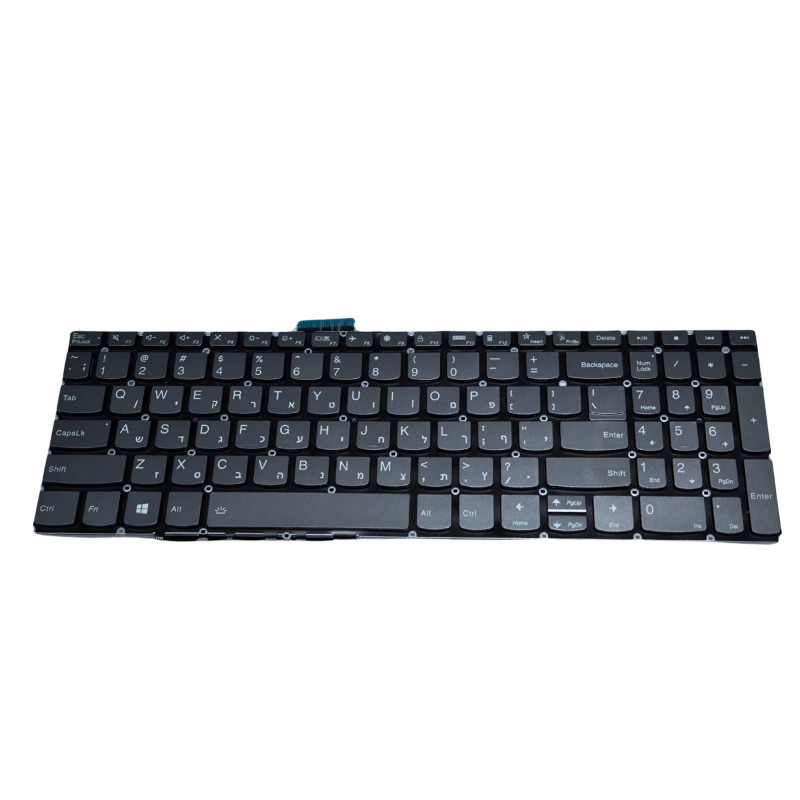 Клавиатура для Ноутбука Lenovo Yoga Slim 7-15IMH05 Laptop (ideapad) - Type 82AB , Иврит, Английский - Копия оригинала
