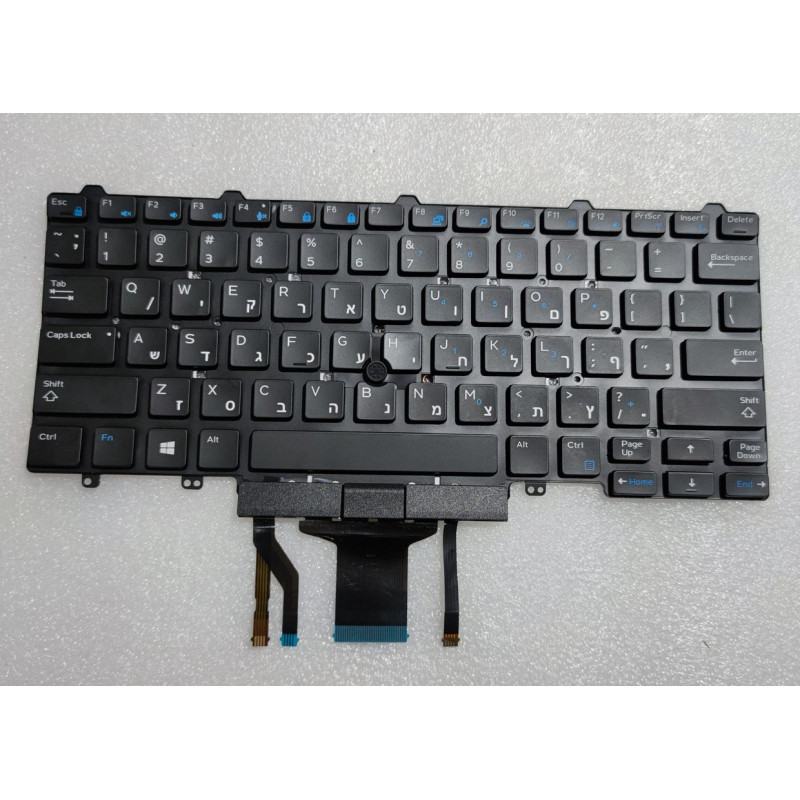 Клавиатура для Ноутбука Dell Latitude 5490 , Иврит, Английский - Копия оригинала