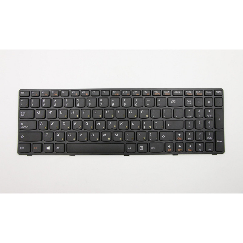 New DFT4G8HEB101BlkKeyBlkFKBD(win8) 25206738 Lenovo G510 Laptop (Lenovo) Type 80A8 Laptop Keyboard US Hebrew English colore:black original