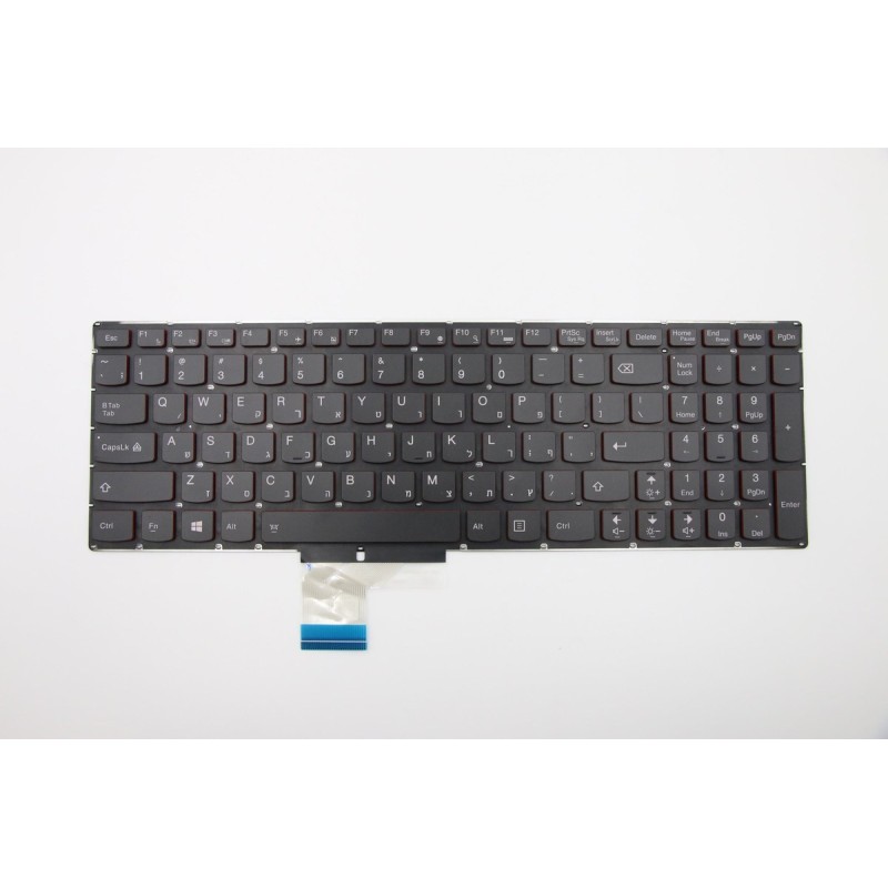 מקלדת למחשב נייד Y50-70 Red Keys Backlit 25215976 LENOVO Y50-70 , עברית, אנגלית צבע:שחור מקורי - חדש