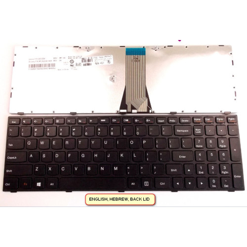 New 25214774 V 136520US1 HB G50 70 Laptop (Lenovo) Type 80DY Laptop Keyboard Hebrew English colore:black A copy of an original
