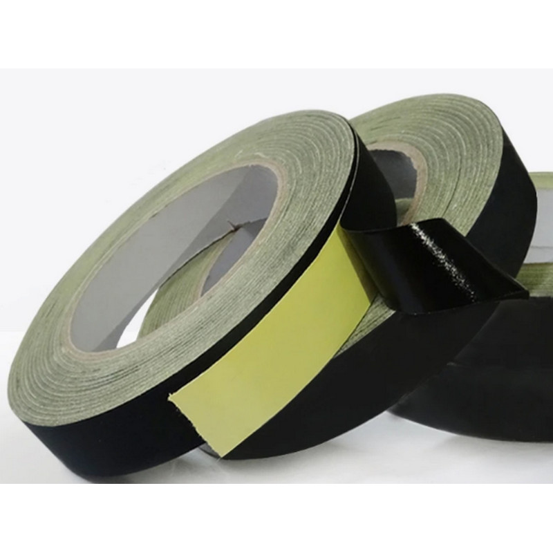 New 30M 12mm 1PCS Acetate Cloth Single Adhesive Tape High Temperature Resistance Tape colore:black