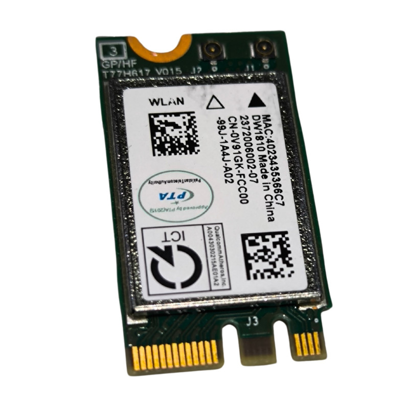 Беспроводная Сетевая Карта Dell Inspiron 3501 3505 5570 3493 WiFi Wireless Module Card QCNFA435 0V91GK 0V91GK QCNF0435 Dell Inspiron 5570 , б/у - оригинал - оригинал Беспроводная Сетевая Карта Dell Inspiron 3501 3505 5570 3493 WiFi Wireless Module Card QCNFA435 0V91GK 0V91GK QCNF0435 Dell Inspiron 5570 , б/у - оригинал - оригинал