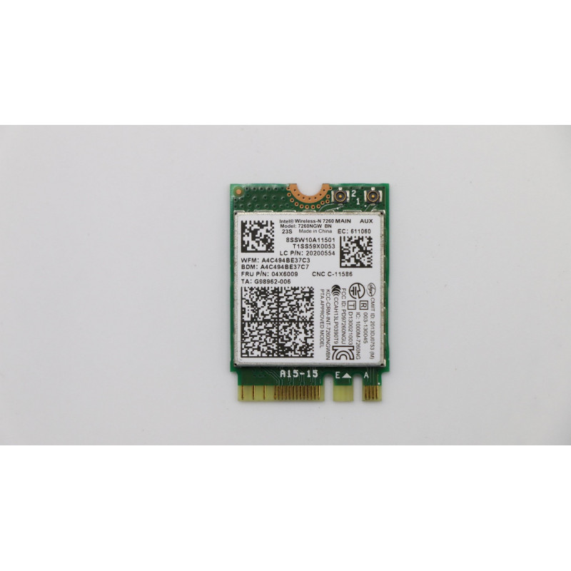 Беспроводная Сетевая Карта Intel 7260BN 2x2BN+BT PCIE M.2 WLAN V2 20200554 Lenovo - оригинал
