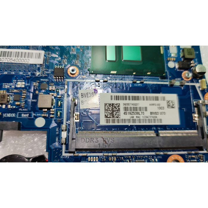 New 5B20K50534 LA D061P Lenovo 500S 13ISK (ideapad) Type 80Q2 Laptop Motherboard Intel Core i3 6100U Processor 3M Cache 2.30 GHz original