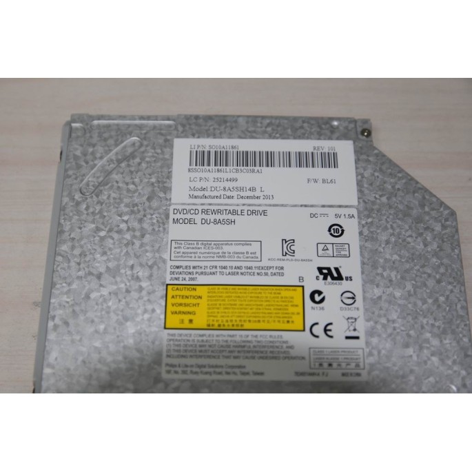 כונן אופטי למחשב נייד כולל פלסטיקה PLDS DU-8A5SH-LTray Rambo w/obezel LSOPU 25214499 Lenovo מקורי - חדש