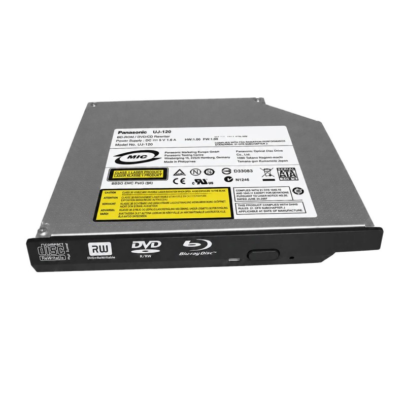 כונן אופטי למחשב נייד כולל פלסטיקה BD-ROM SLIM IDE + SATA Adaptor UJ-120 ETC מקורי - משומש