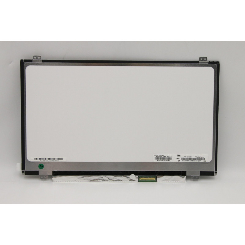 מסך למחשב נייד 04W4185 N140BGE-LA2 rev.C1 InnoLux 40 PIN 14.0" HD width: 320.4mm hight: 205.1mm LVDS אוזניים למעלה ולמטה, שני חורים מקורי - חדש