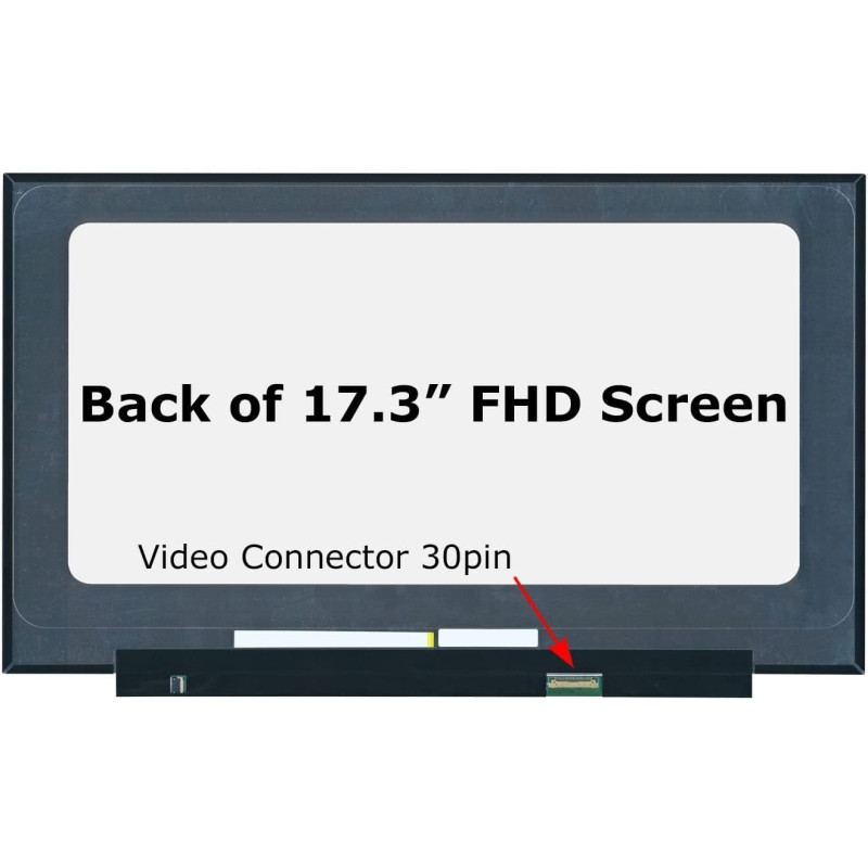 מסך למחשב נייד NV173FHM-N49 17.3" FHD 1920x1080 IPS מט eDP 30 PIN ללא אוזניים BOE העתק של מקור - חדש