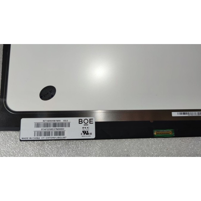 New NT140WHM N44 V8.0 BOE Laptop Screen 30 PIN Matte 14.0" HD width: Nano 315mm invertor: 220mm hight: 198mm eDP No Brackets