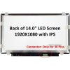 מסך למחשב נייד B140HAN02.4 30 PIN Matte 14.0" FHD width: 320mm IPS אוזניים למעלה ולמטה, שני חורים - חדש