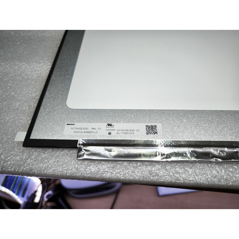 מסך למחשב נייד N173HCE-E3C REV.C1 InnoLux 30 PIN 17.3" FHD width: 389mm invertor: 239mm hight: 287mm IPS ללא אוזניים - חדש