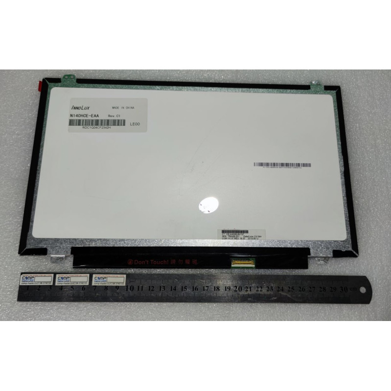 מסך למחשב נייד N140HCE-EAA Rev.C1 30 PIN Matte 14.0" FHD width: 320mm eDP IPS אוזניים למעלה ולמטה, שני חורים - חדש